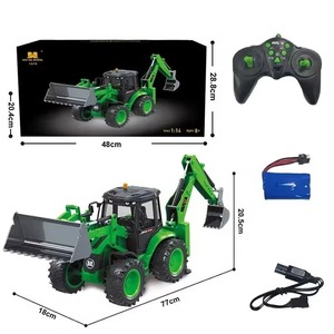 <span class=keywords><strong>Jouet</strong></span> d'ingénierie RC : Excavatrice sur chenilles RC, véhicule de construction RC 9 canaux 1/14 Huina 1579, chargeur frontal télécommandé - Product Image 1