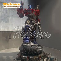 Sıcak Fırsat Büyük Boy Dış Mekan Dekorasyonu Metal Cam Elyaf Robot Bumble Bee Heykeli Transformer Aksiyon Figürü Satılık