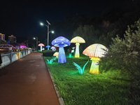 Lentera Cina Bertema Tanaman, Lentera Bunga LED Raksasa, Pertunjukan Festival Luar Ruangan Thanksgiving Ramadan, Wisuda, Hiburan Halloween