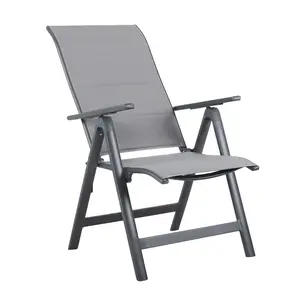 Goedkope Prijs Vrije Tijd Buitentuin Balkon Verstelbare Aluminium Opvouwbare Patio Sling Stof Fauteuil