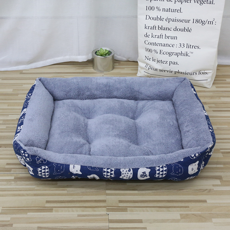 Nid carré en coton - Chat Bleu et Vent