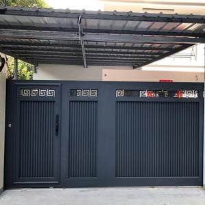 Portail Coulissant <span class=keywords><strong>Automatique</strong></span> <span class=keywords><strong>Motorisé</strong></span> Moderne en Aluminium, Finition Peinte, Double Allée, Conception Écologique et Durable, Modélisation 3D - Product Image 4