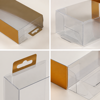 Boîte d'emballage en plastique PET transparente personnalisée, emballage cadeau pliable transparent avec logo OEM