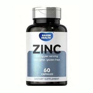 OEM/ODM Marque privée Zinc 60 capsules Zinc 100mg Capsules de bisglycinate de zinc Sans gluten - Product Image 1