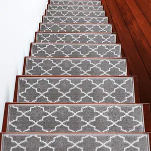 Marches d'escalier 100% bandes de tapis en polypropylène pour escaliers intérieurs faciles à installer tapis de coureur sûrs, tapis décoratifs