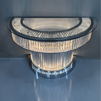 Table basse de luxe en cristal de diamant de haute qualité, design élégant pour le salon, décoration de la maison