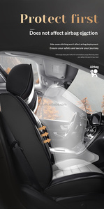 Fundas de Asiento de Coche de Cuero Nappa Glam Interior, Juego Completo Universal para 5 Plazas, Compatible con <span class=keywords><strong>Hyundai</strong></span> Elantra, Tucson, <span class=keywords><strong>Kona</strong></span>, Venue, Resistentes a los Arañazos - Product Image 4