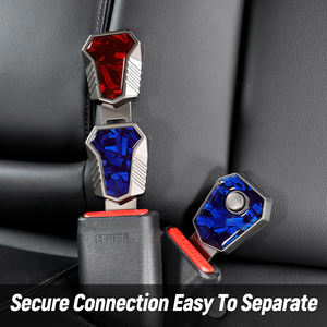 Accessori per Cinture di Sicurezza Auto a Sette Punte con Texture in Carbonio a Fiore Estensori per Cinture Fibbia per Sedile Silenziatore Blocca Allarme - Product Image 4