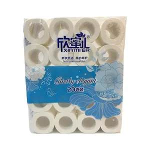 Wholesale Customized Individually Wrapped Toilette Paper with Logo print Hygienic Tissue Toilet Paper