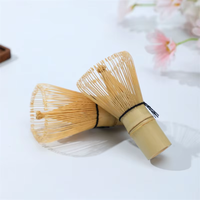 Accessoires de cérémonie du matcha traditionnels japonais faits à la main avec logo personnalisé, fouet à matcha en bambou chasen à 100 brins