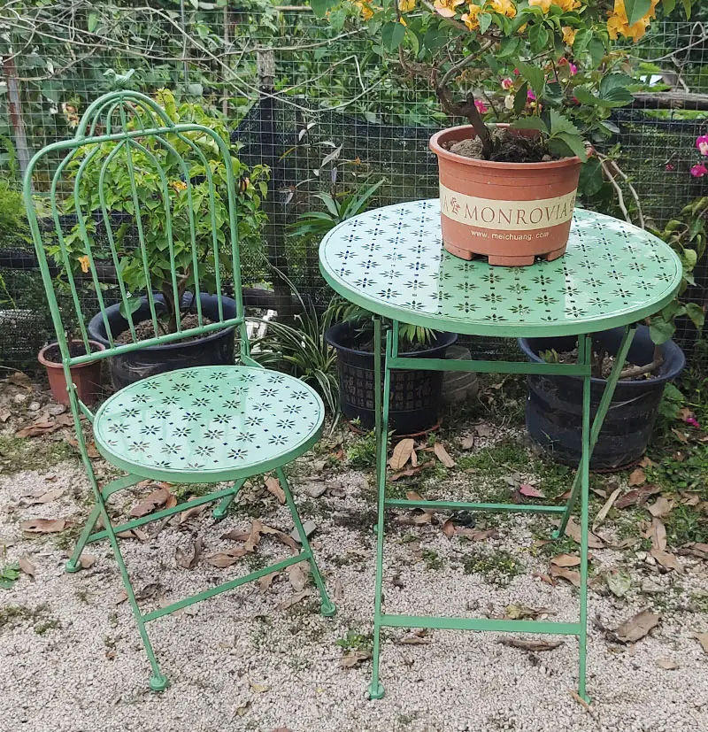 Pastorale vintage ferro balcone piccolo tavolo sedia set mobili da giardino per esterni tavolo e sedia pieghevoli casual