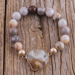 10MM Lover Valentine Holiday Gift Natural Stone Imperial <strong>Bracelet</strong> Gemstone Elastic Stretch Heart <strong>Beads</strong> <strong>Bracelet</strong> - Product Image 5