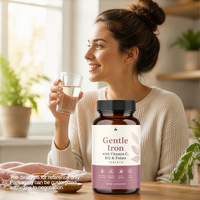 Comprimés de fer doux avec vitamines C, B12 et folate – Marque privée OEM – Bien-être féminin