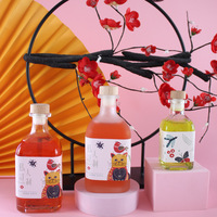 Bouteille en verre vide personnalisée, carrée, mate, 300 ml, avec bouchon en liège, pour gravure et sérigraphie, idéale pour jus de fruits, vin, tequila, liqueurs et autres boissons.