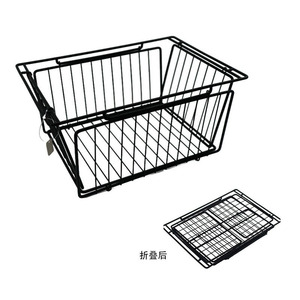 Panier pliable en fil métallique avec feuille de PVC, bacs de rangement pour garde-manger, congélateur, cuisine, placard, camping et organisation domestique - Product Image 1