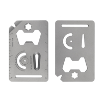 Carte-outil de poche EDC en titane, multifonction, durable, industrielle et polyvalente, avec dénudeur de fils et rapporteur, personnalisable avec logo, ODM, MOQ 2 pièces
