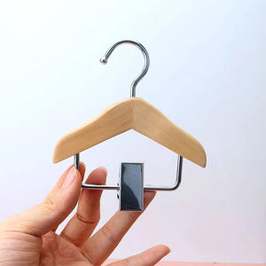 Wooden Mini Pet Clothes Hanging Baby Wooden <strong>Hanger</strong> With <strong>Clip</strong> Mini <strong>Hanger</strong> - Product Image 1
