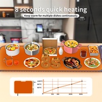 Heim- und Reise-Warmhalteplatte Schnellheizende Silikon-Elektro-Wärmeplatte Extra Große Speisenwärmeplatte