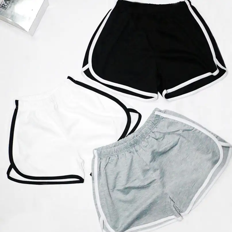 Summer Sports Shorts Elastic Drawstring Patchwork Soft Women Shorts for Girls Female Lady Casual Slim Hot Short Pants