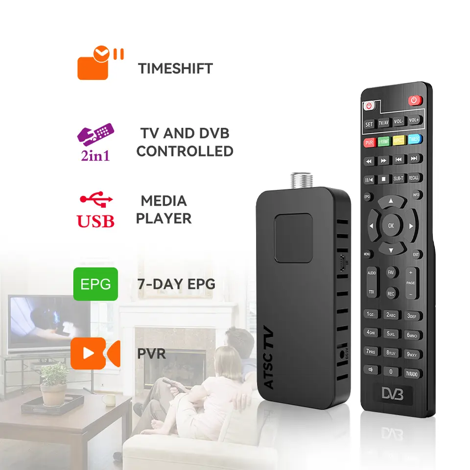 Vendita calda USA messico Canada ATSC sudcoreano con MSTAR Ali Chipset Decoder ATSC digital tv box