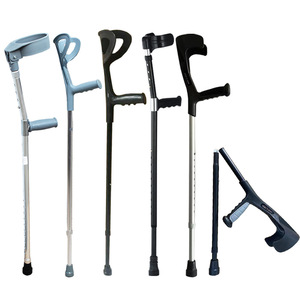 Béquilles en alliage d'aluminium réglables en hauteur, antidérapantes, aide à la rééducation pour le soutien de la mobilité - Product Image 1