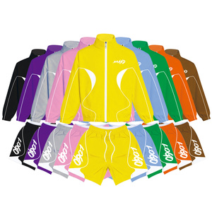 Custom Outdoor Vacation Fashion Windproof Jogger Running Sportswear Casual Lightweight Jacket <strong>Tracksuit</strong> Short Windbreaker Set - Product Image 3