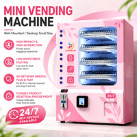 Máquina Expendedora Metálica Mini JFP, Pequeña, Inteligente, Comercial, para Snacks y Bebidas, con Pantalla Táctil, Servicio Autoservicio las 24 Horas