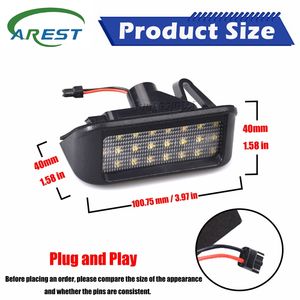 2Pcs Canbus LED Lampes de plaque d'immatriculation pour Peugeot Expert Partner Rifter <span class=keywords><strong>Citroen</strong></span> Berlingo <span class=keywords><strong>Jumpy</strong></span> Fiat Scudo Toyota - Product Image 3