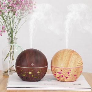 Humidificador Redondo con Acabado Madera YX-021Y, 100x97mm, Difusor de Aroma con Luz Nocturna, Alimentado por USB, para Uso Doméstico - Product Image 3