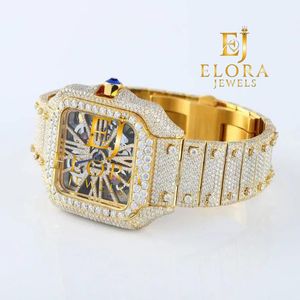 Montre pour homme en acier inoxydable avec diamants Moissanite de qualité supérieure, style Hip Hop, montre de luxe disponible au meilleur prix du marché, audacieuse et élégante. - Product Image 4