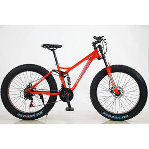 Bicicleta de Nieve con Cuadro de Acero, Fat Bike de 24/26 Pulgadas, 21 Velocidades, Frenos de Disco, Suspensión Completa, Neumáticos de <span class=keywords><strong>4</strong></span>.0'', Bicicleta para Adultos para Montañ<span class=keywords><strong>a</strong></span>/Playa, Uso como ATV - Product Image 2