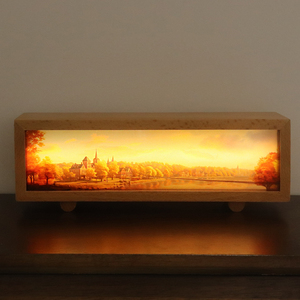 Lampe de table en bois avec cadre lumineux 3D Anime, haut-parleur, veilleuse pour enfants - Product Image 3