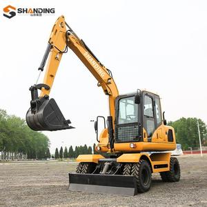 Envío Gratis, Mini Excavadora Compacta de 8T a Precio Económico, Excavadora Hidráulica Pequeña de Ruedas, Mini Excavadora de Ruedas de 9 Toneladas, Excavadora para Huertos - Product Image 1