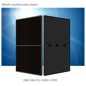Panneaux solaires en cristal noir pur 330W 470W, efficacité 22,1%, pour système de stockage d'énergie domestique, type N, ABC, verre simple, haute résistance aux intempéries - Product Image 1
