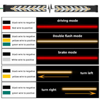 Bande lumineuse LED flexible pour feux de jour, feux de freinage, feux de signalisation, feux arrière de camion, 12V, 1,2m, 1,5m, 2,4m