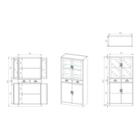 Meuble de bureau moderne en métal avec 2 tiroirs et rangement pour cuisine et extérieur