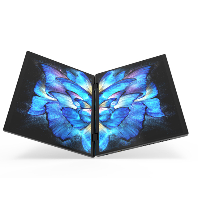 Hot Selling 14 Inch 2 in 1 Laptop Dual Screen 8GB RAM 512GB SSD WIN 11 Touch Double Monitor Computer PC Laptop