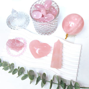 Bracelet sphère en cristal brut de quartz rose, ensemble de pierres énergétiques pour la guérison spirituelle, idéal comme souvenir – Plus de 10 ans d'expérience - Product Image 2