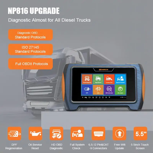 Alat diagnostik truk, Humzor NP816 2025 OBD2 12v 24v pemindai mendukung SAS DPF TPMS 24V Die El <span class=keywords><strong>Diagnosis</strong></span> sistem penuh untuk mobil - Product Image 3