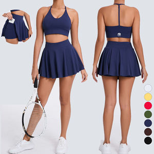 Falda de Tenis Plisada con Logotipo Personalizado para Mujer, Conjunto de Falda de Tenis Ligera con Bolsillo para Gimnasio - Product Image 1