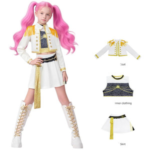 Disfraz de Cosplay de <span class=keywords><strong>Anime</strong></span> Kpop Demon Hunter para Niñas, Conjuntos de <span class=keywords><strong>Ropa</strong></span> Estilo Niña, <span class=keywords><strong>Ropa</strong></span> para Actuaciones Escénicas Infantiles - Product Image 4