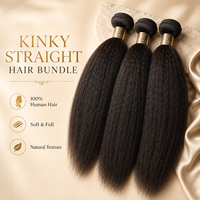 Extensions de cheveux humains vierges bruts de grade 12A, lisses et crépus, alignés aux cuticules, style afro, non traités, provenant du Vietnam