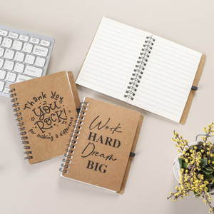 Bloc de Notas Kraft Zhong Pu de 50 Páginas, Cuaderno Espiral con Frases Inspiradoras, Cubierta Personalizable, Bloc de Notas Promocional - Product Image 1