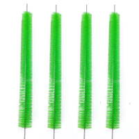 Brosse de filtration pour bassin, noyau en acier inoxydable 304, support de filtration biologique, poils en nylon/PP noir et vert pour bassins à carpes koï et jardins