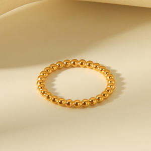 इन शैली स्टेनलेस स्टील रिंग गोल्डन उन्नत अर्थ हल्के लक्जरी रेट्रो फुल बीडेड इंडेक्स फिंगर रिंग नॉन-फिडिंग - Product Image 1