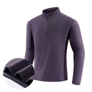 เสื้อยืดแขนยาวสำหรับผู้ชายทรงเข้ารูปแห้งเต็มตัวแบบยืดได้ - Product Image 5