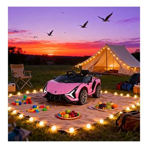 Electric <b>Plastic</b> 4-<b>Wheel</b> Ride on Toy for 2 to 4 Years Open Air Design MP3 Music Player Durable Safe Early Education Hot Weather - Product Image 2