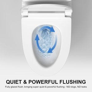 Kép tuôn ra kéo dài tiêu chuẩn một mảnh nhà vệ sinh với chỗ ngồi thoải mái Chiều cao mạnh mẽ yên tĩnh kép tuôn ra nhà vệ sinh hiện đại Nhà cung cấp - Product Image 5