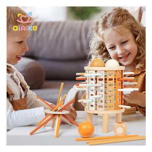 Juguete de Habilidades Motoras Finas Montessori, Palitos de Madera, Juguete de Contar, Juego Educativo Kerplunk para Niños y Adultos - Product Image 1