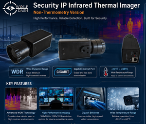 Telecamera Termica <span class=keywords><strong>IP</strong></span> di Rete ad Alta Risoluzione 384x288-1280x1024 Pixel <50mK Display 1440x1080 per Sicurezza e Industria - Product Image 1